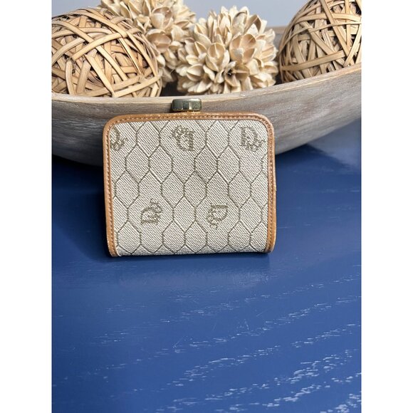 Christian Dior Kisslock Canvas Coin Purse - Picture 4 of 9